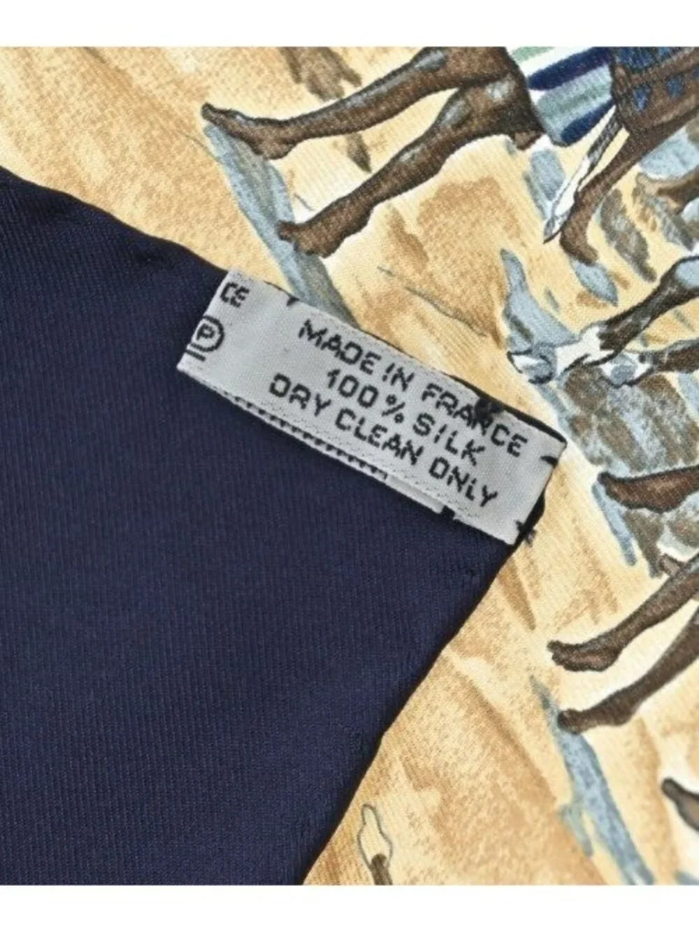 Hermes Bandana Scarf Navy